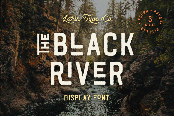 Black River: A Cool Vintage Display Font