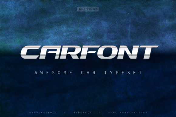 Car: A Bold Sporty Font for Dynamic Designs