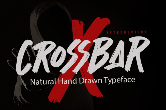 Crossbar: The Edgy Brushed Display Font