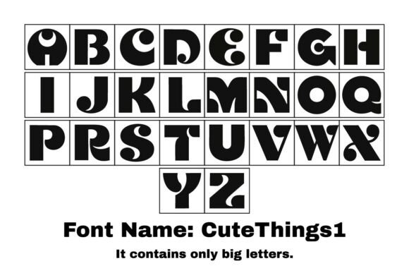 Discover the Retro Whimsy of CuteThings1 Display Font