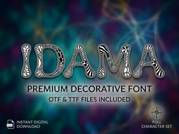 Idama: A Decorative Display Typeface for Bold Creators