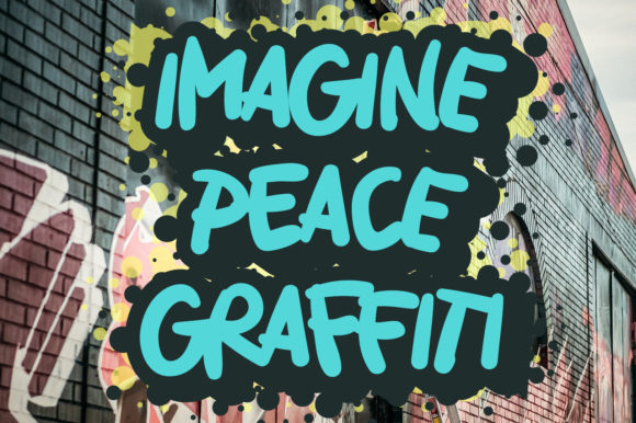 Imagine Peace Graffiti: A Bold Display Typeface for Modern Design