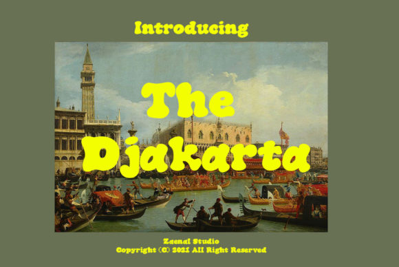 The Djakarta: A Cool Retro Display Font for Modern Design